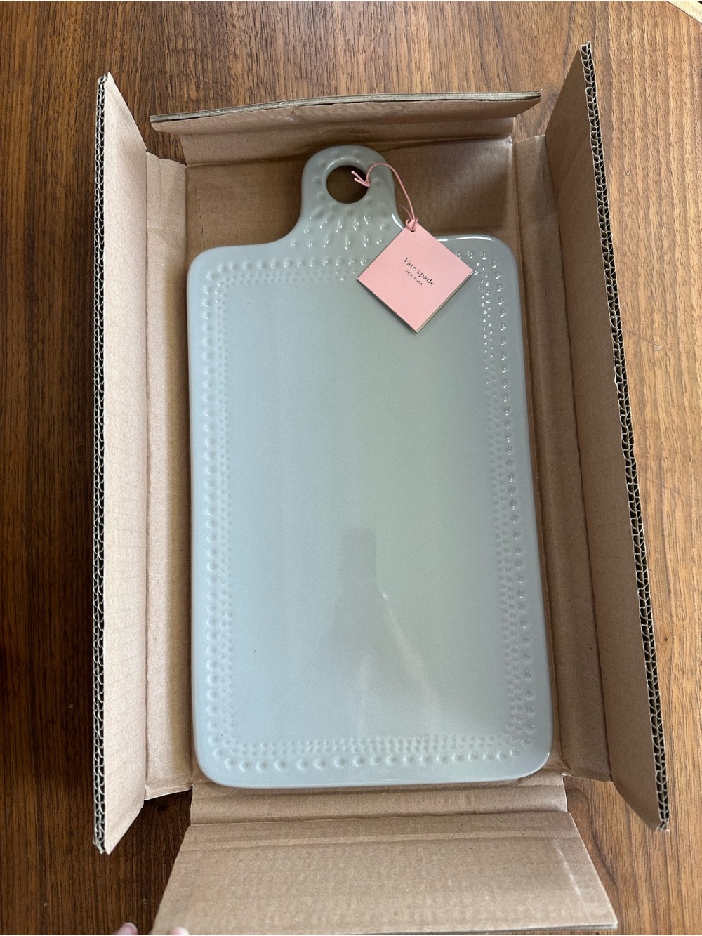 Kate Spade Willow Drive Gray Serving or Charcuterie Board New With Box/Tags
